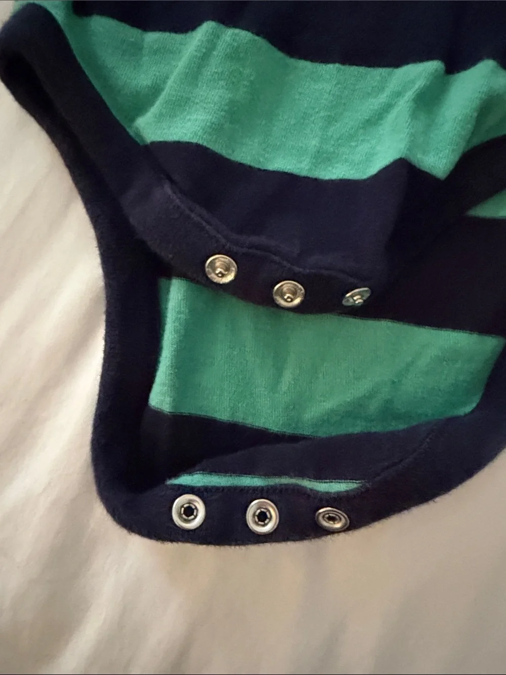 GAP Navy and Green Striped Baby Matching Set baby 3-6 months